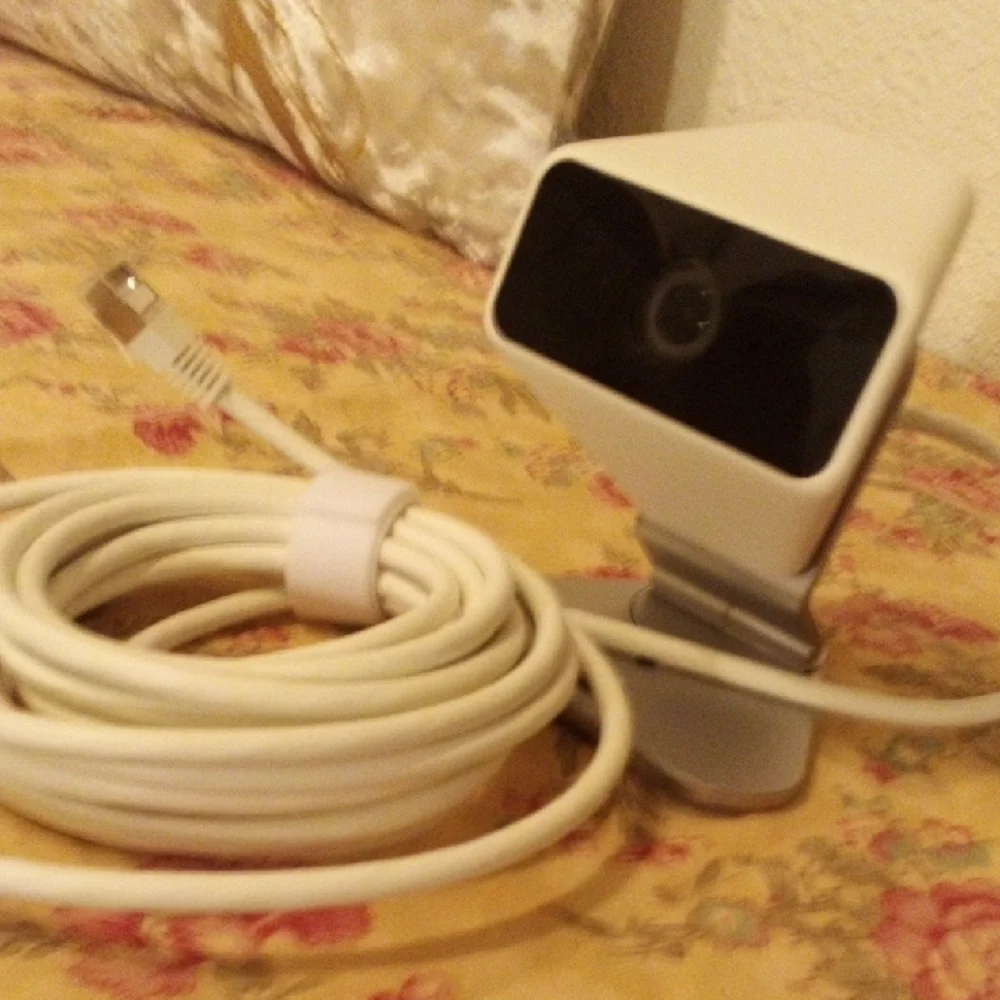 Compact White Webcam with Stand